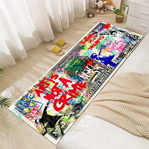 Alfombra runner graffiti JUST BREATHE 59x24 pulgadas miniatura 5