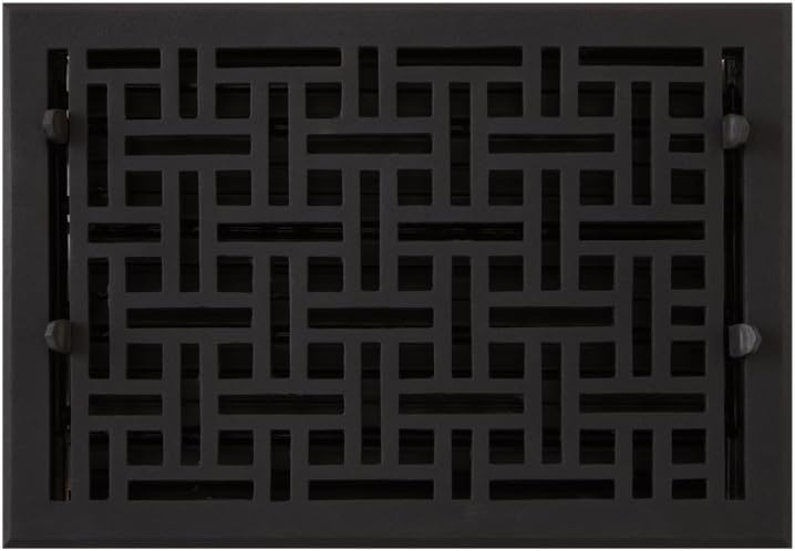 Naiture 8" X 12" Oversized Cast Iron Floor Register Wicker Style