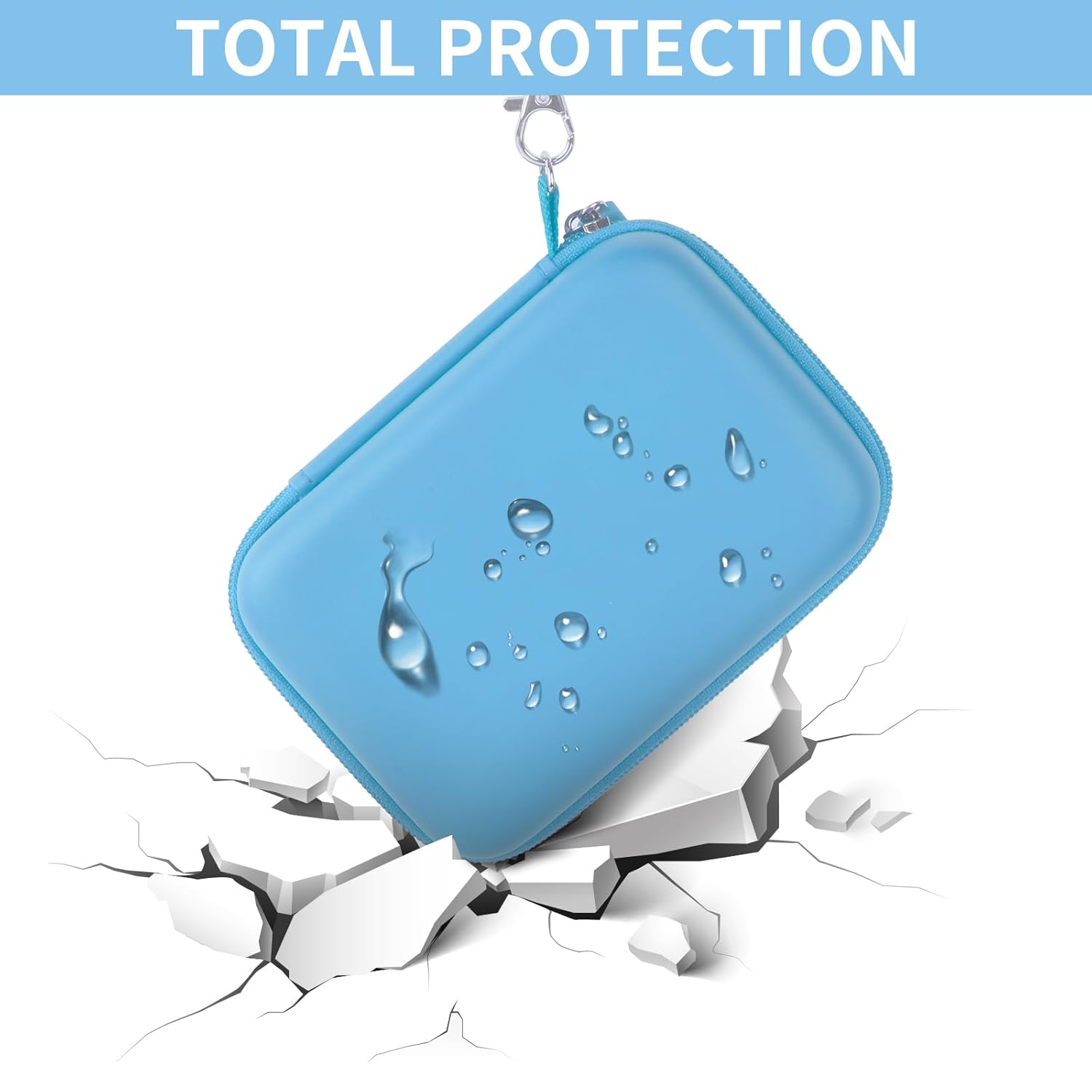 PAIYULE Travel Case Compatible with RG353V/ RG353VS/ R36S Retro Handheld Game Console, Handheld Emulator Storage Holder Organizer, Android Game Console Carrying Bag (Blue) (Box Only) - Image 6