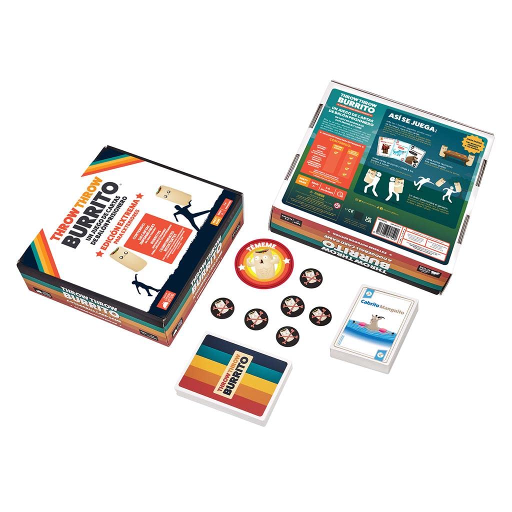 Exploding Kittens | Throw Throw Burrito – Juego De Cartas Y Balón Prisionero Para Fiestas, 2 A 6 Jugadores, 15 Min, A Partir De 7 Años, En Español