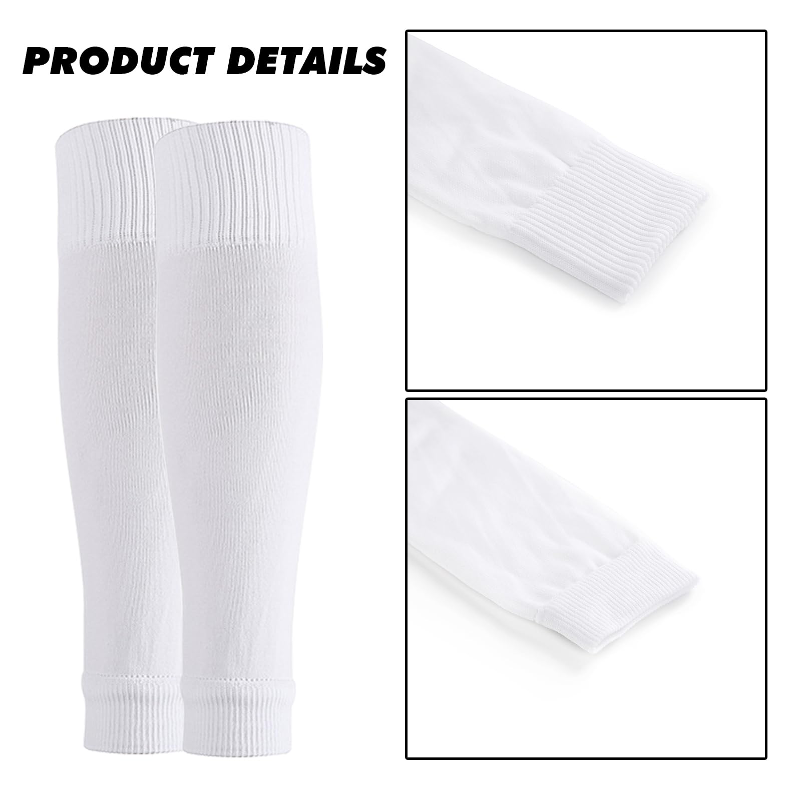 4 Paia Polpaccera Compressione Uomo Donna, Calze Compressione, Gambaletti Compressione, Fascia Elastiche Polpaccio, Per Corsa, Fitness, Sport, Calcio, Ciclismo(nero, bianco）