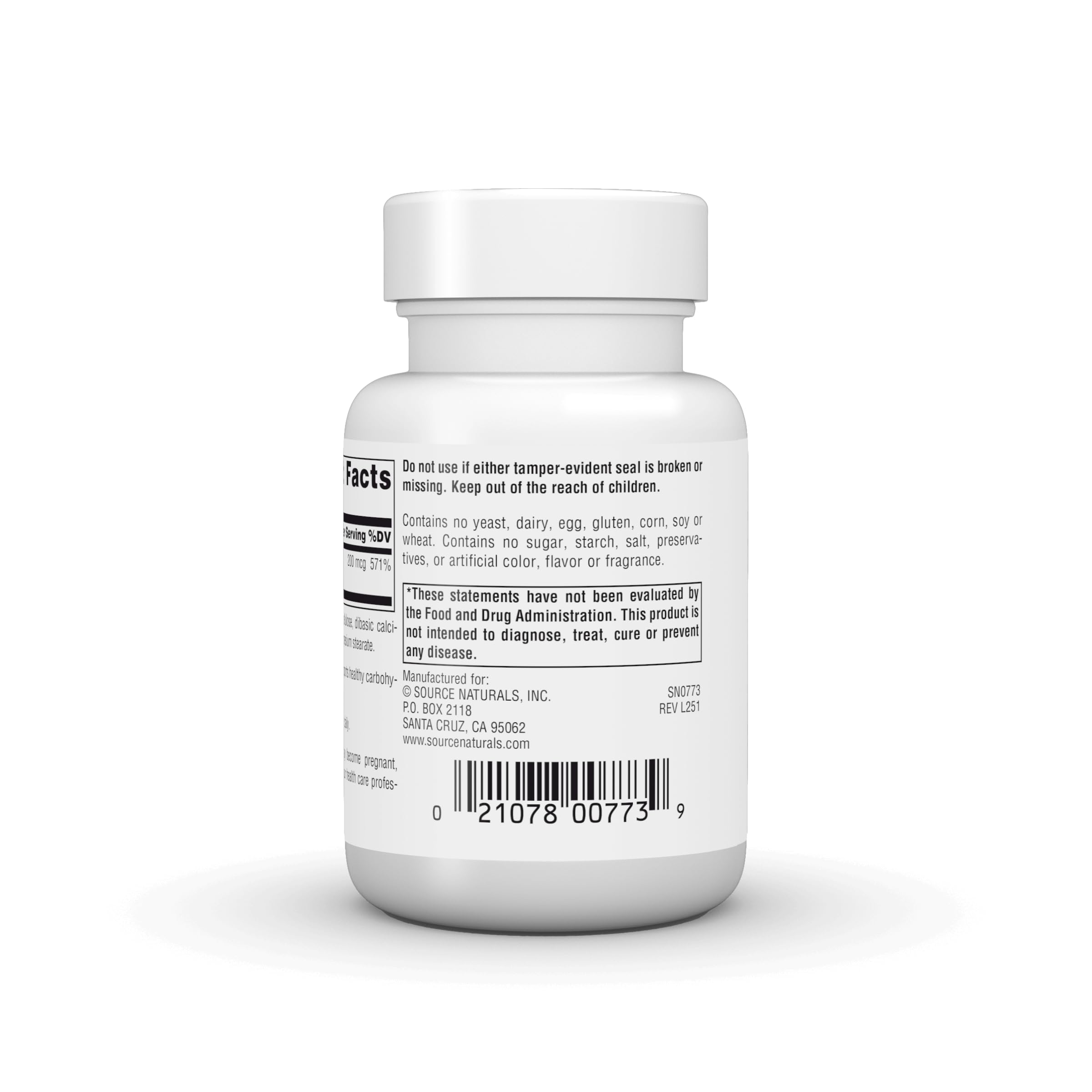 Source Naturals Chromium Picolinate, 200 mcg - 60 Tablets — Amazon image 4