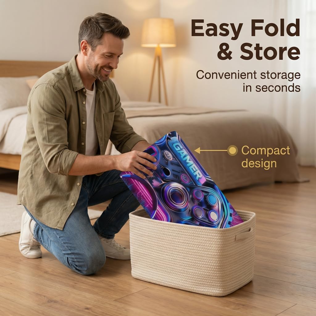 Dowtowter Gaming Rug for Boys Room, Neon Game Controller Area Rug, Non-Slip Gamer Decor Rug,Carpet for Gaming Room Kids Room Bedroom Living (Pink, 39‘’×59‘’)