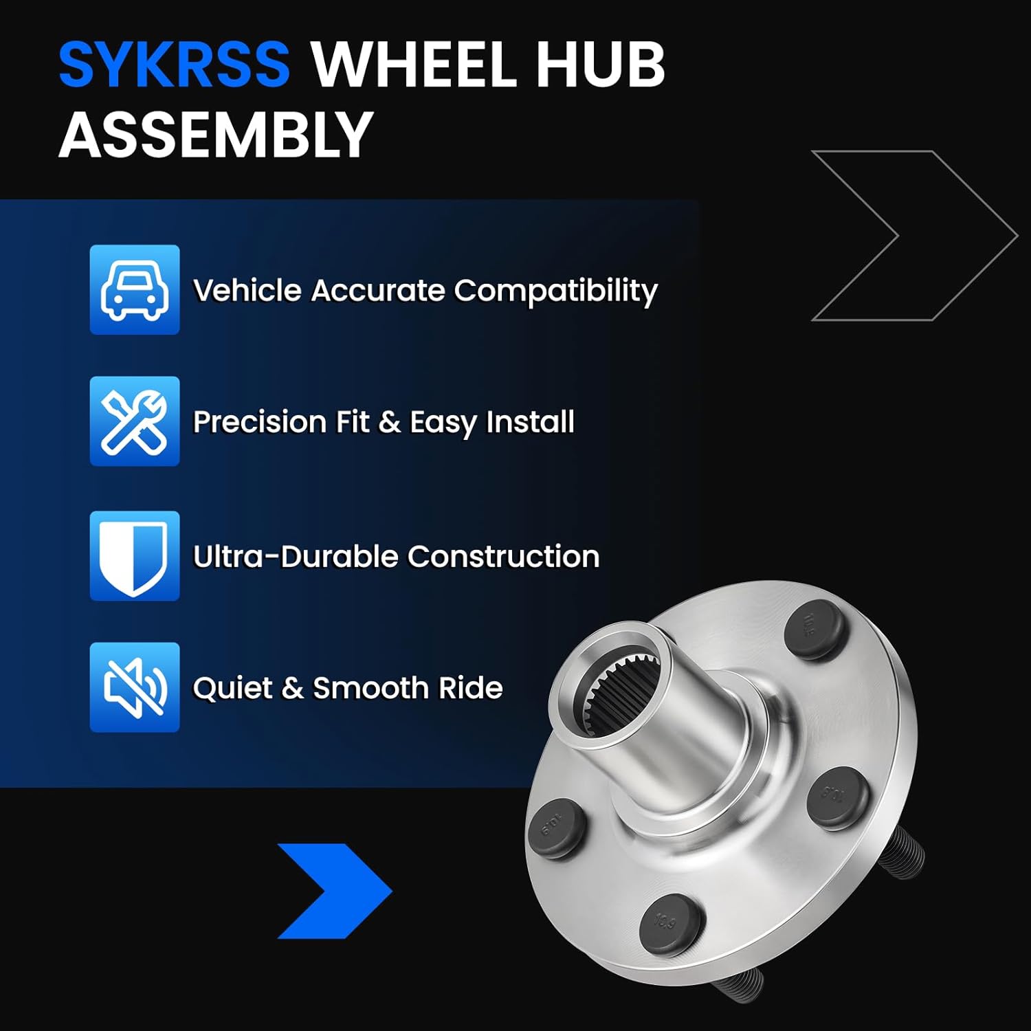BR930598K Front Wheel Bearing and Hub Assembly Compatible with Toyota Celica 2000-2005, for Corolla 2003-2015, for Matrix 2003-2013, Compatible with Pontiac Vibe 2003-2010, 1.8L GAS, 5-Lug 2PCS