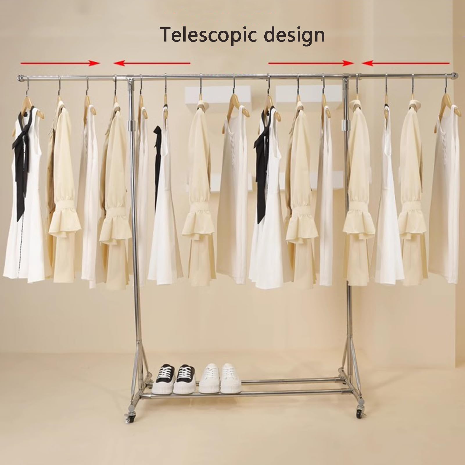 ハンガーラック　吊り下げ 伸縮するクローゼット吊り下げハンガー(ホワイト) | ニトリネット