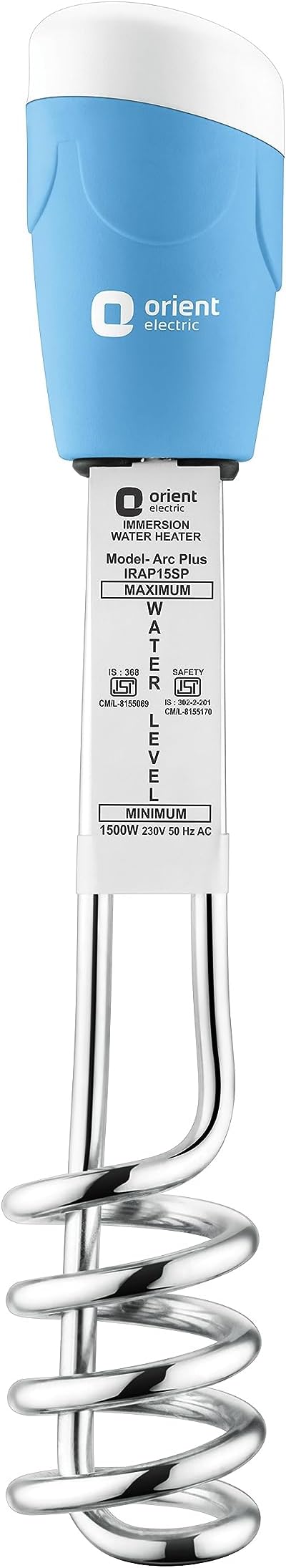 Orient Electric Arc Plus|Immersion water heater|100% shock proof body|Heavy copper element|With Bucket clip| ISI certified | 2 years replacement warranty
