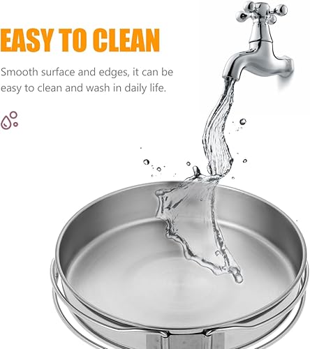 Miniatura 5 de Sartén de acero inoxidable para acampar, olla de cocina portátil al aire libre con asa, utensilios de cocina antiadherentes ligeros para senderismo,