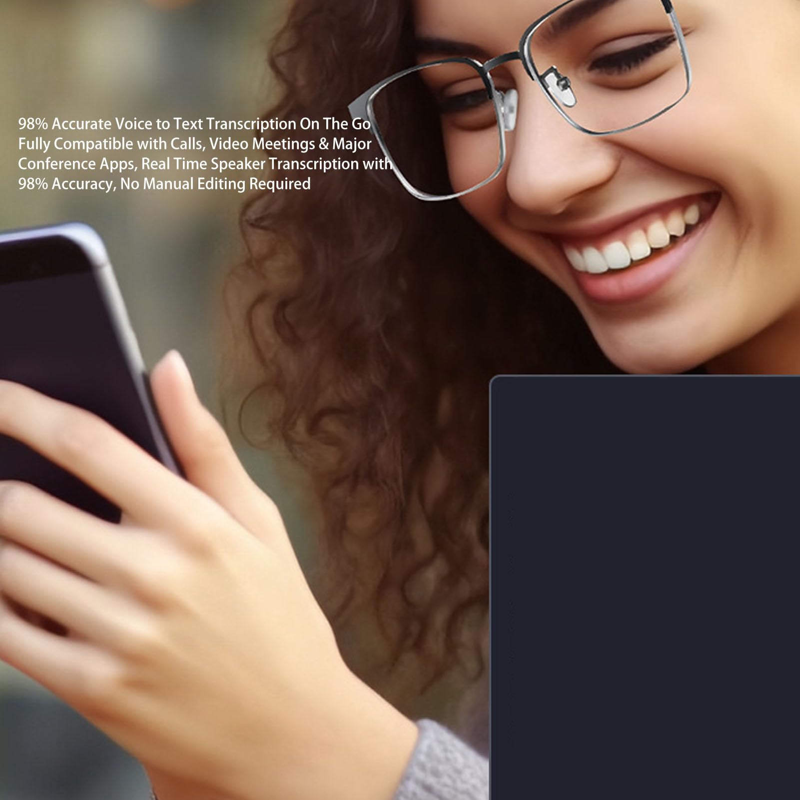 XUMIUZIY Lunettes Intelligentes avec Traduction en IA, Support 172 Langues, Verres Audio, écouteurs Oreilles Ouverts, Lunettes de Soleil Anti-Bleu pour Hommes et Femmes