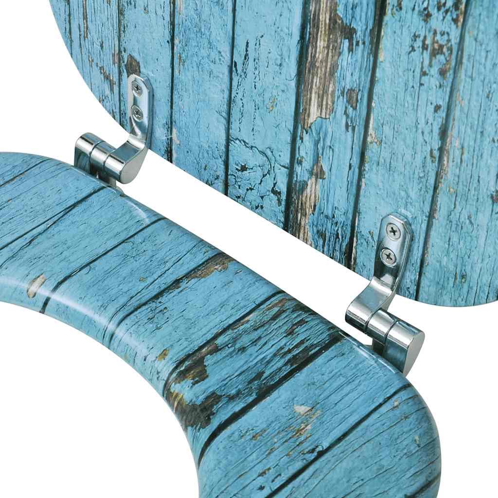 Sedile WC in robusto legno MDF, design con stabile cerniera in zinco cromato, regolabile da 12 a 20 cm