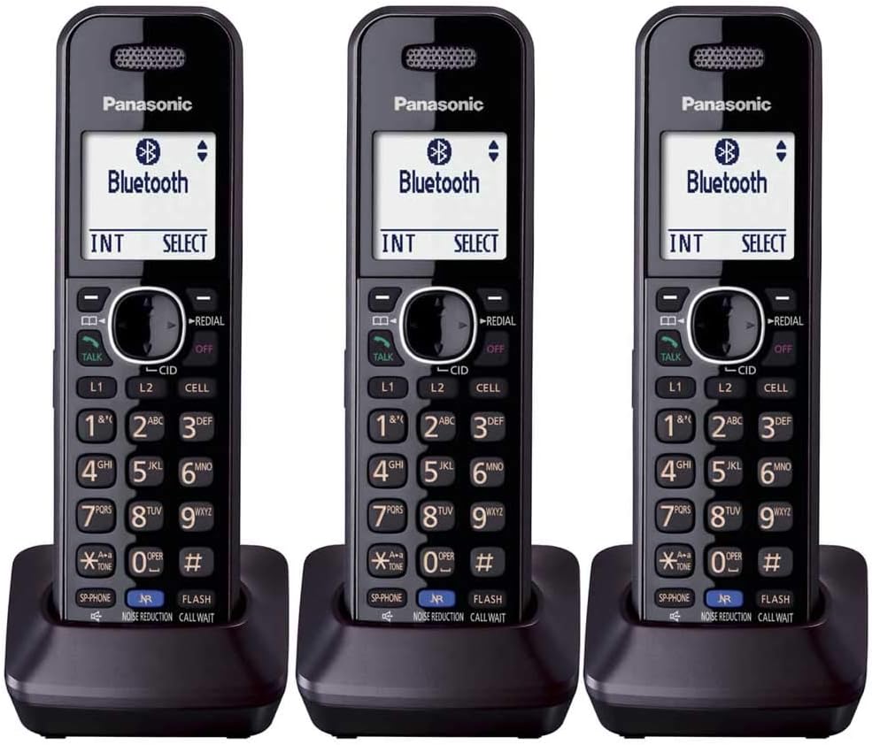 Panasonic KXTGA950B Dect 6.0 Handset 2Line Landline Cordless Telephone