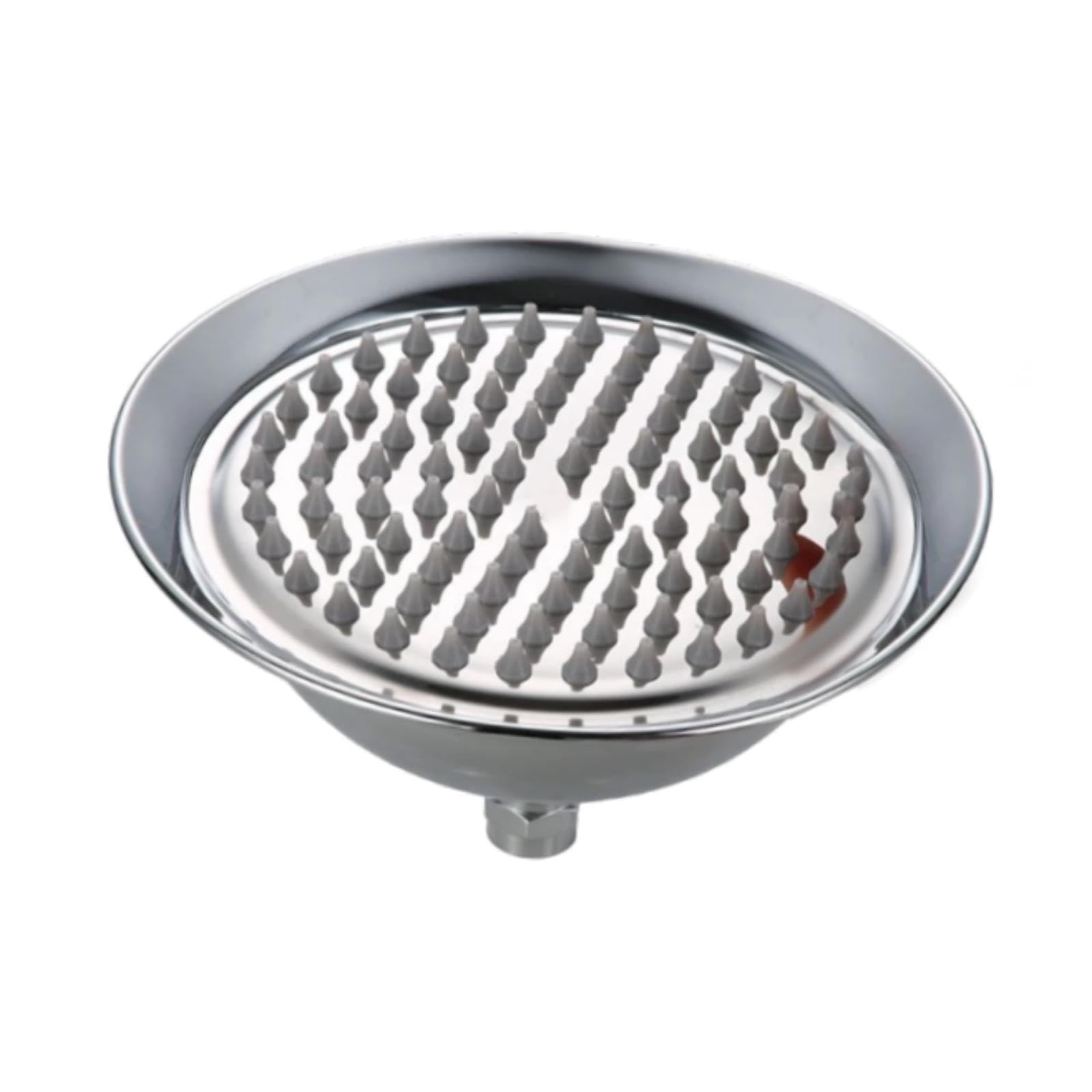 Pommeau de douche pluie rétro chrome acier inoxydable tête ronde pour douche