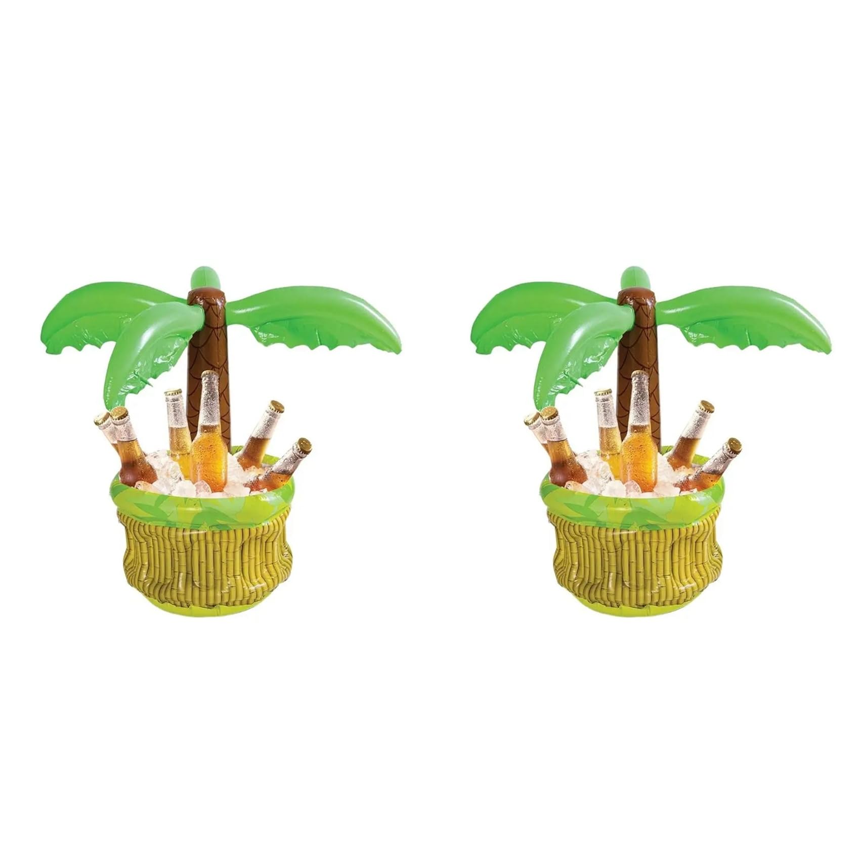 Hndhbfgrt 2X Inflatable Drink Cooler Large Capacity Ice Bucket in Coconut Tree Design Inflatable Cooler for Indoor Outdoor Summer