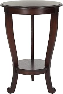 SAFAVIEH Home Collection Mary Dark Cherry Pedestal End Table