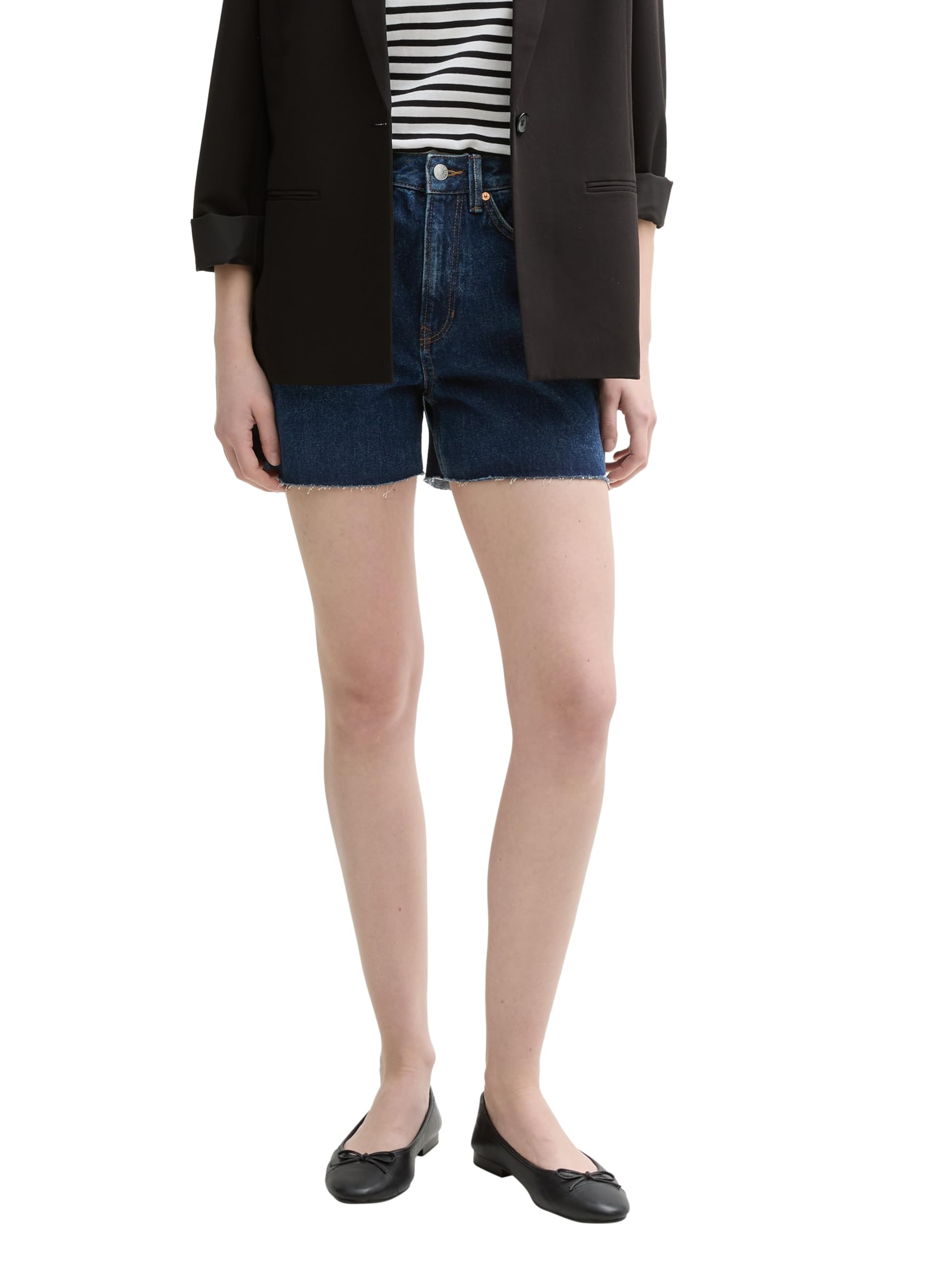 TOM TAILOR Denim Damen Mom Fit Jeans Shorts