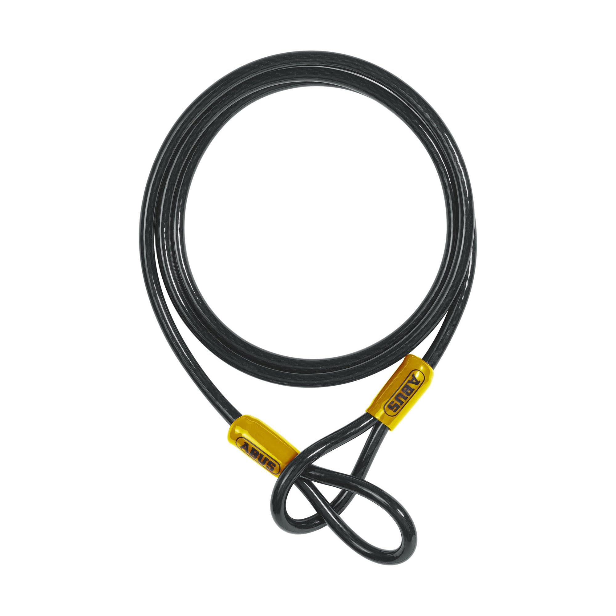 ABUS Câble à boucle Cobra 10 – Câble en acier gainé de plastique – Fusible pour accessoires de vélo et moto – 2 m de long, 10 mm d'épaisseur