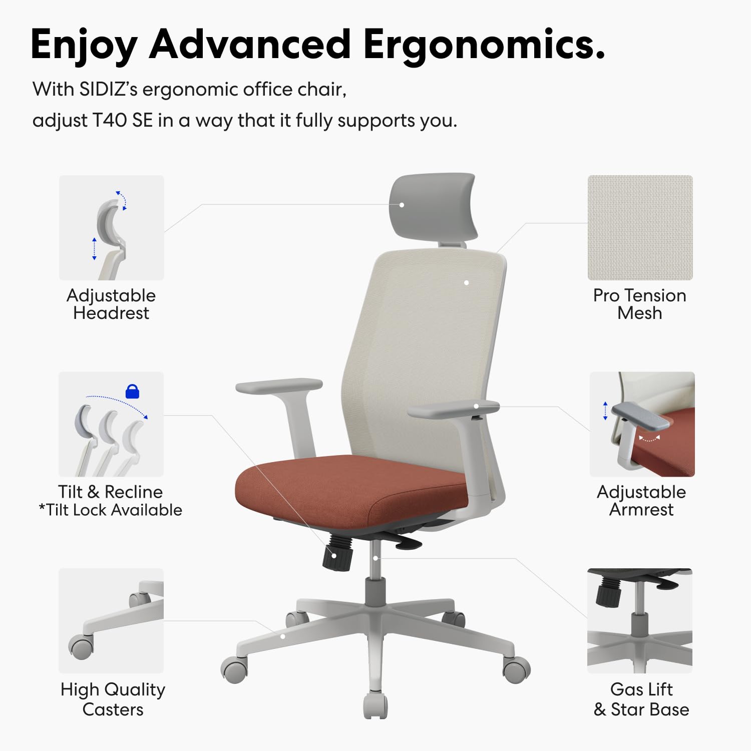 Amazon.com: SIDIZ T40 SE Ergonomic Office Chair : Comfortable Home