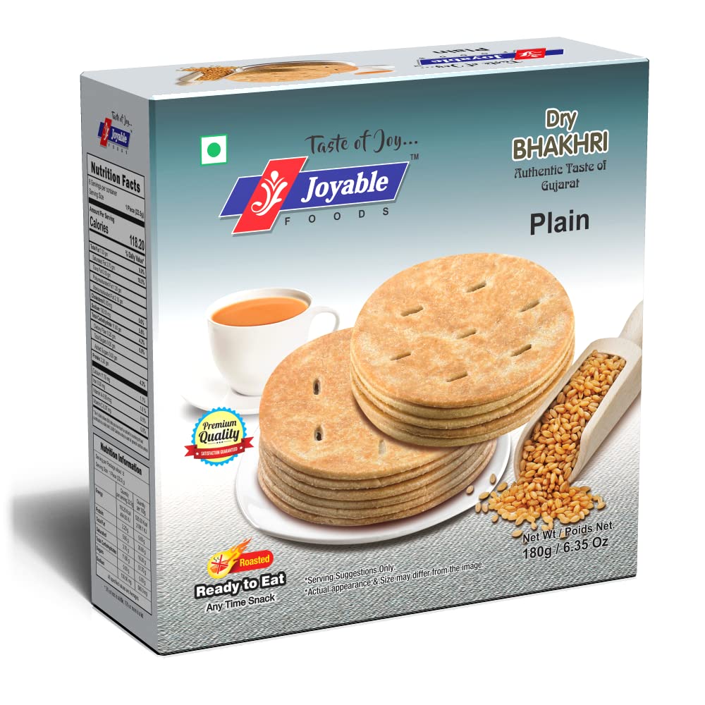 Joyable Plain Bhakhri, 180 gms each (Pack of 4)