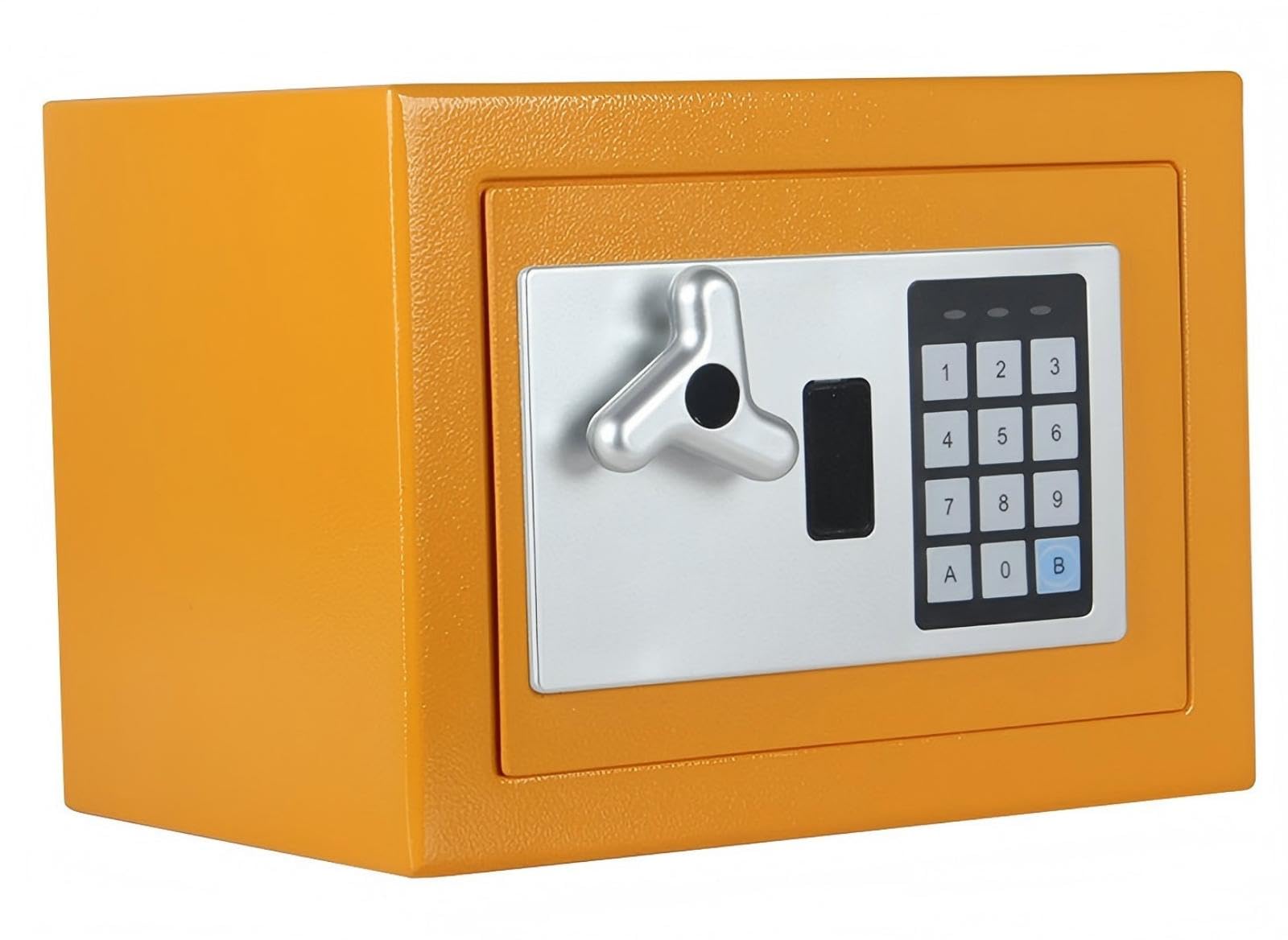 Mini Steel Digital Safe Box with Keypad Lock, 6.5L, Orange