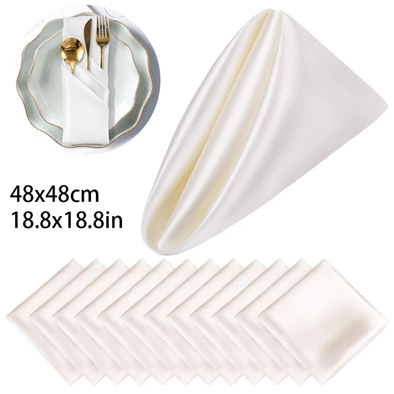 Serviettes De Table en Satin Mouchoir