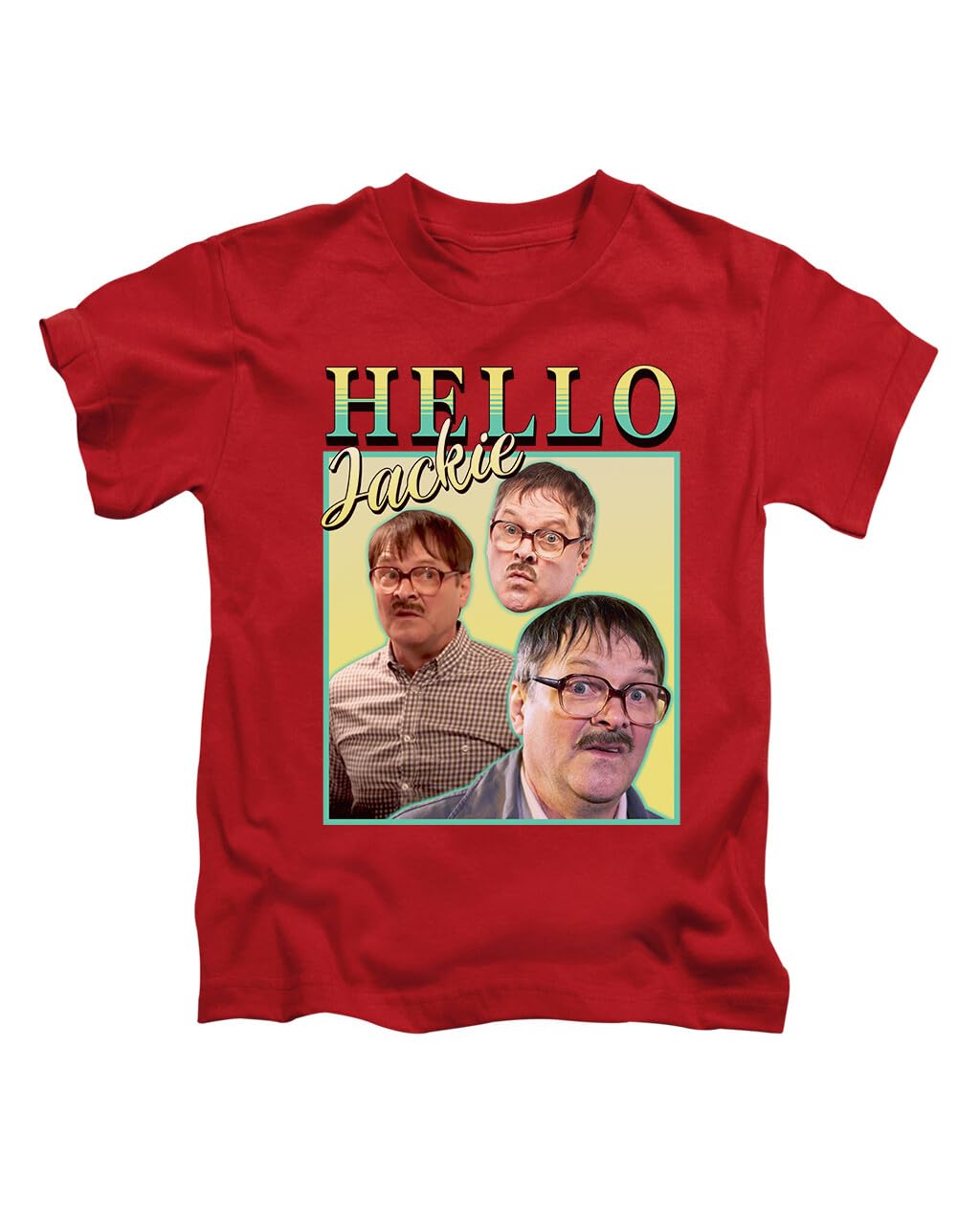 New Spirit Original Unisex Red Hello Jackie Jim Meme Tee T-Shirt Funny T Shirt Top