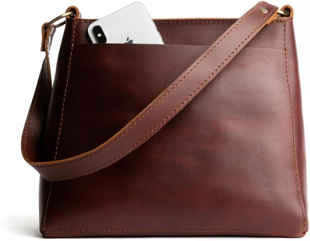 Portland Leather Goods Triangle Shoulder Bag for Women – Handmade from the Finest Full-Grain Hides | Handmade - Image 5