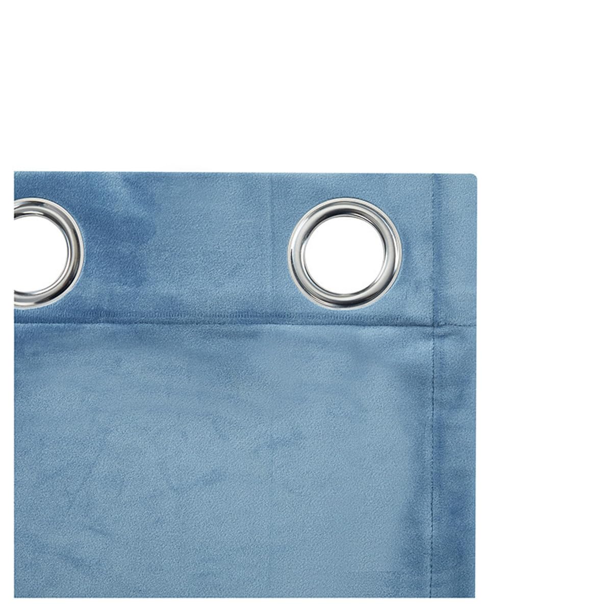 Rideaux en velours 100 % occultants - Bleu foncé - 2 panneaux à isolation thermique - Rideaux doux pour salon - Bloque la lumière et insonorisation - 214 x 259 cm