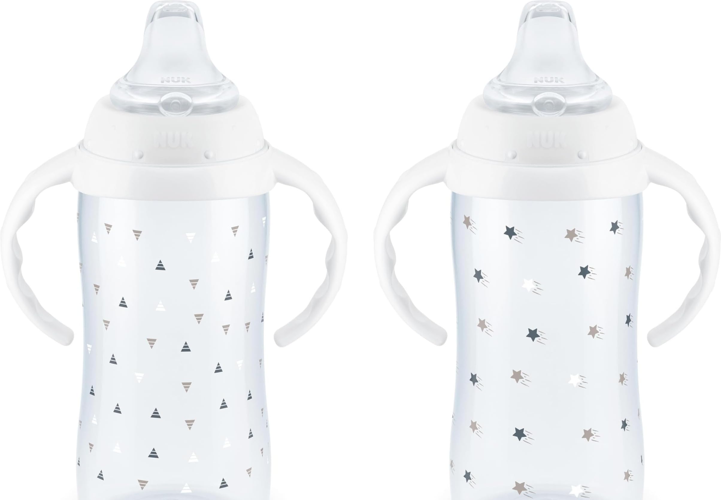 NUK Learner Cup 6+ Months Timeless Collection Amazon Exclusive 10 Oz – BPA Free Spill Proof Sippy Cup 2 Count (Pack of 1)