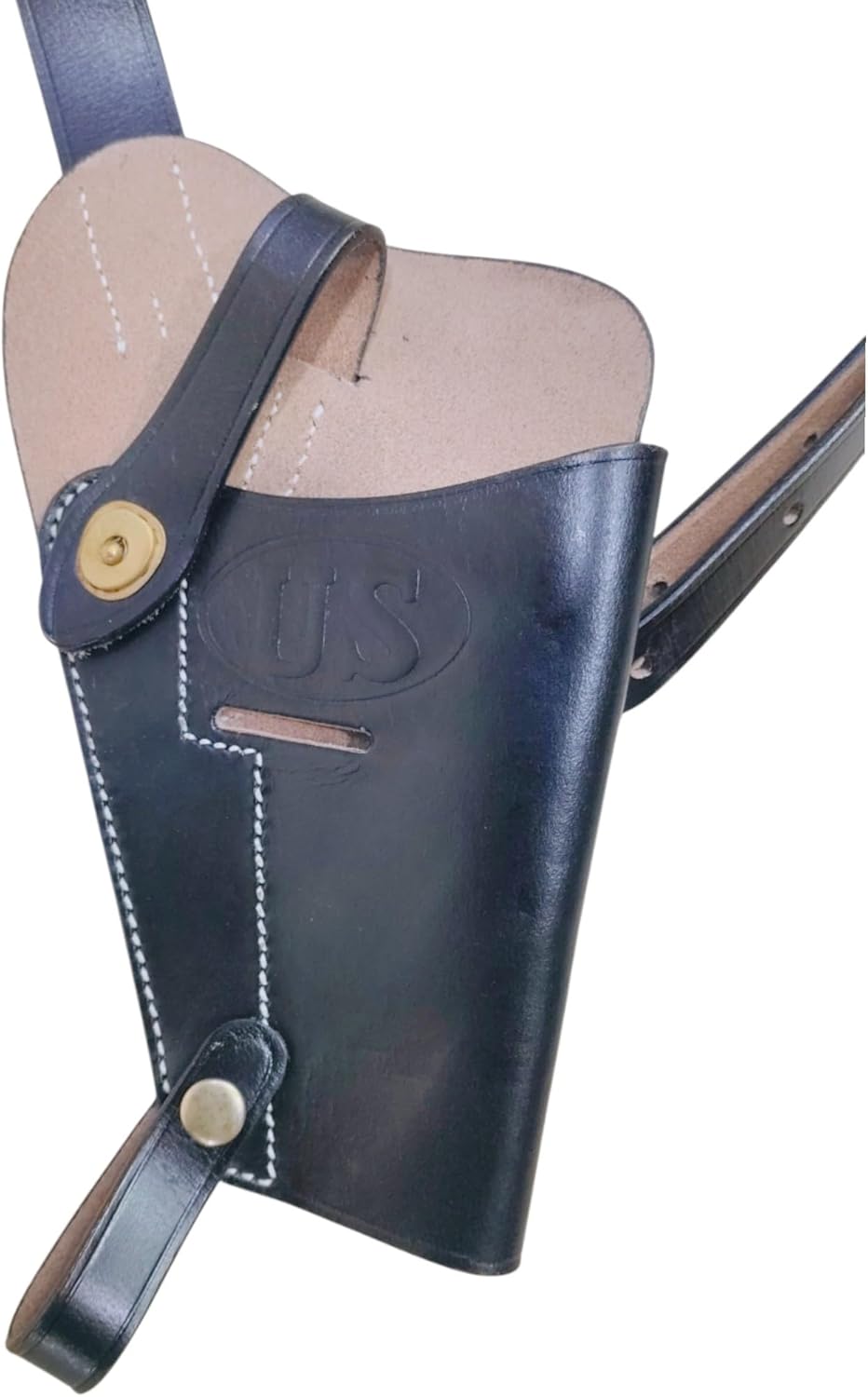 Army WWII U.S. M3 Colt M1911 Shoulder Holster with WWII US M1911 / 1911 .45 Ebony Wood Pistol Grips - Reproduction (Combo)