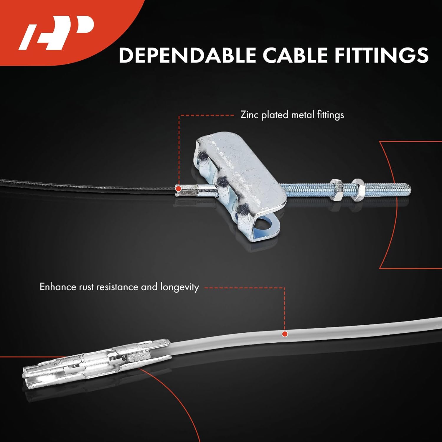 A-Premium Intermediate Side Parking Brake Cable Assembly Compatible with GMC, Chevrolet and Cadillac Models: Yukon XL 1500 2009-2014, Suburban 1500 2009-2014, Avalanche, Escalade ESV, Escalade EXT