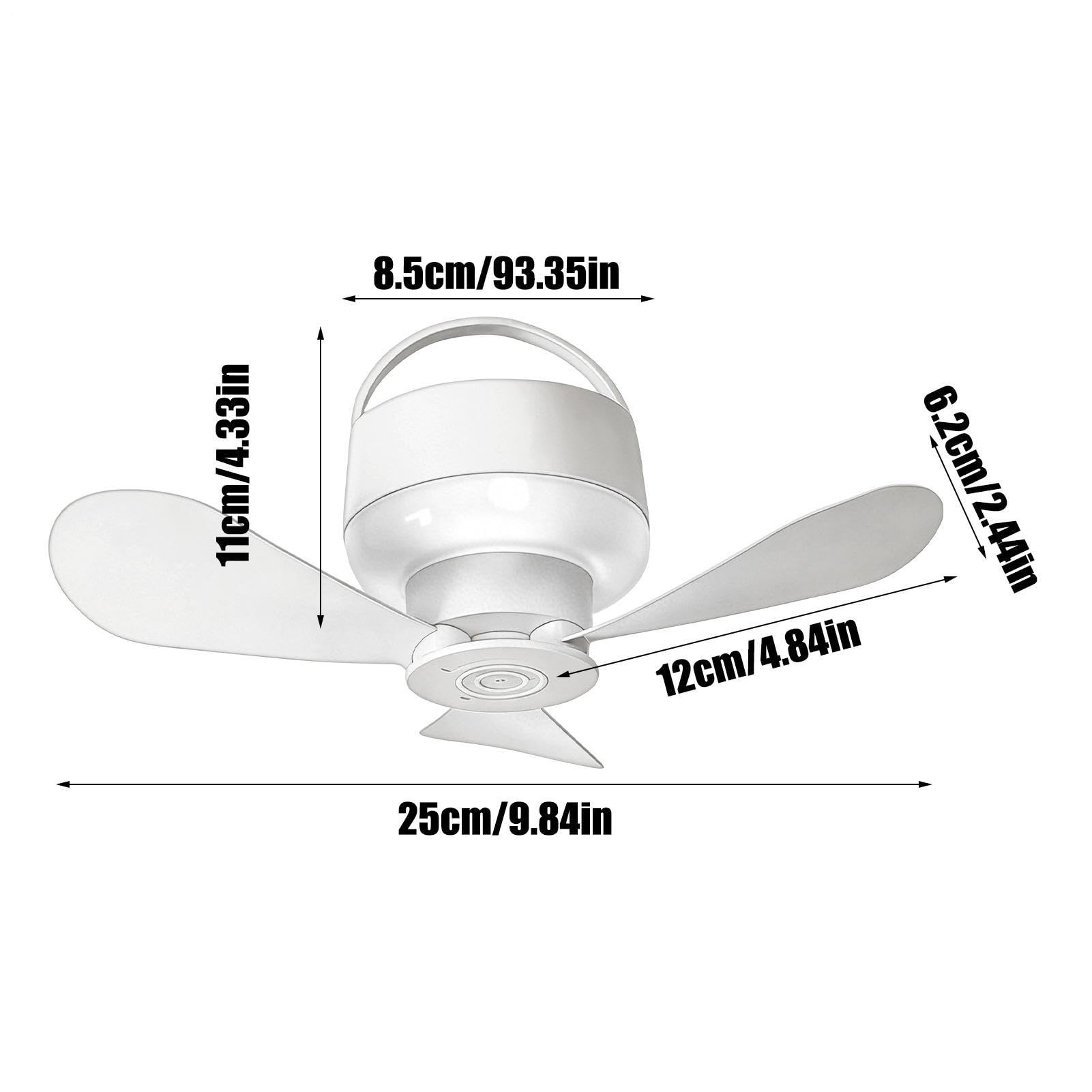 Ventilatore da soffitto per campeggio Luce Ricaricabile Con Telecomando