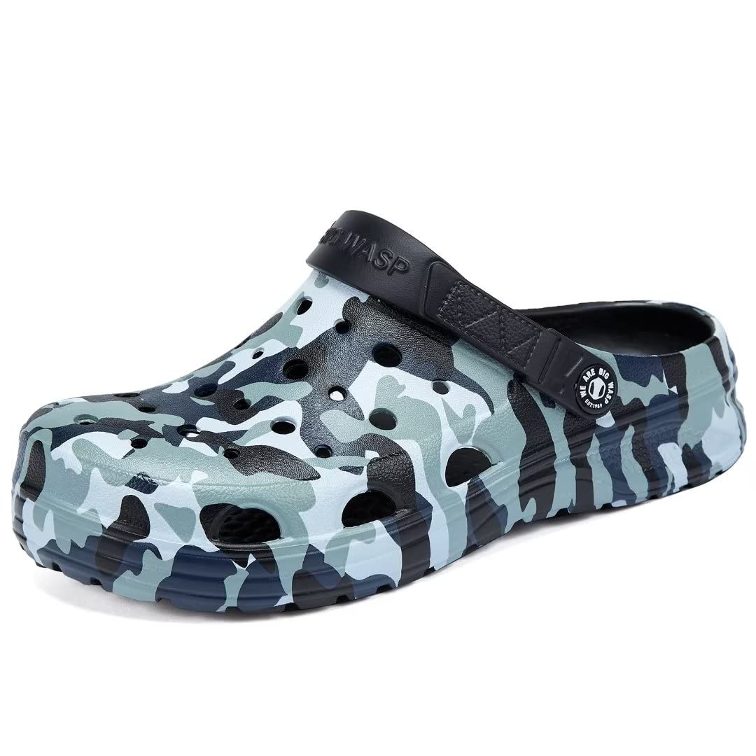 Kids Boys&Girls Black Camouflage Clogs Children's Beach Shoes Classic Marbled Tie Dye Clog Little Kid