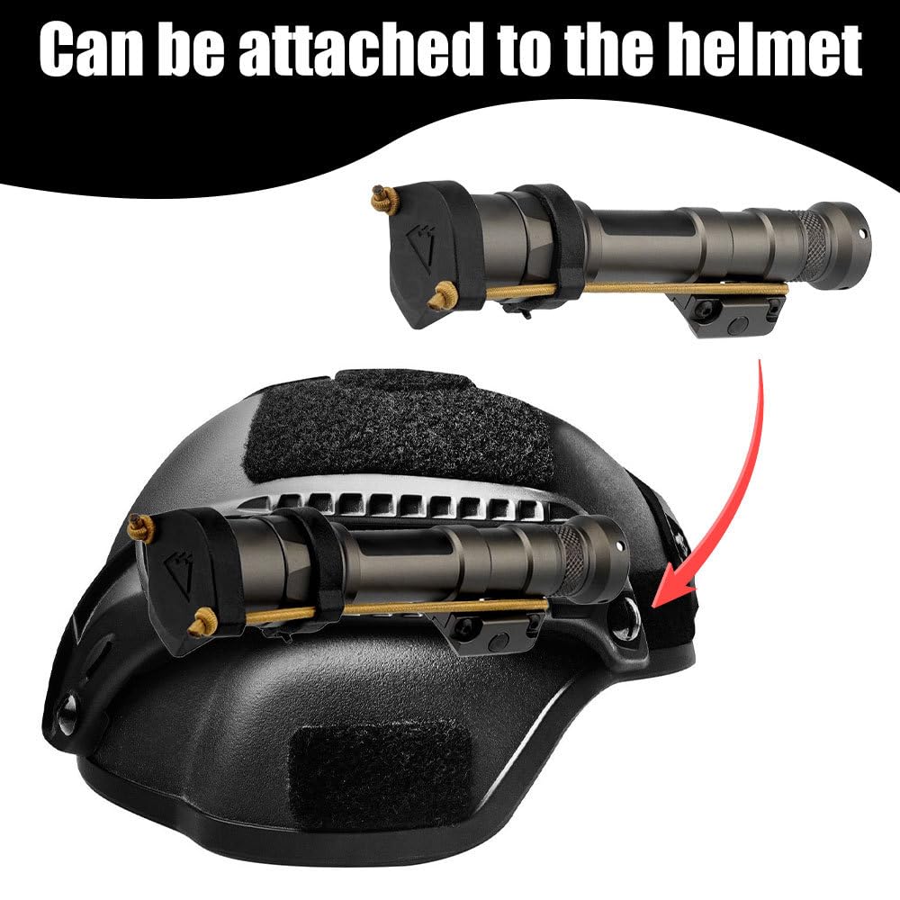 MiOYOOW Flashlight Lens Cover, Sport Torch Cap M300 M600 Light Protector for Helmet Scout Flashlights Mount - Image 2