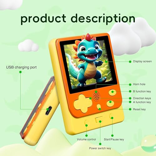 Miniatura 4 de Consola de juegos portátil, consola de juegos retro de mano 319+ juegos clásicos FC, pantalla de 2.5 pulgadas, mini consola de juegos de mano,