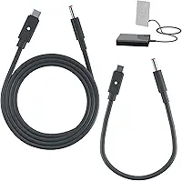 CYBERSTATION Mini cabo de alimentação Starlink Router – Pacote com 2 (1 FT + 1,5 pés) Cabo USB-C para CC para roteador Starlink Mini e acessórios, Plug and Play com carregador portátil de 9 V e