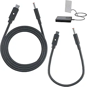 CYBERSTATION Mini cabo de alimentação Starlink Router – Pacote com 2 (1 FT + 1,5 pés) Cabo USB-C para CC para roteador Starlink Mini e acessórios, Plug and Play com carregador portátil de 9 V e