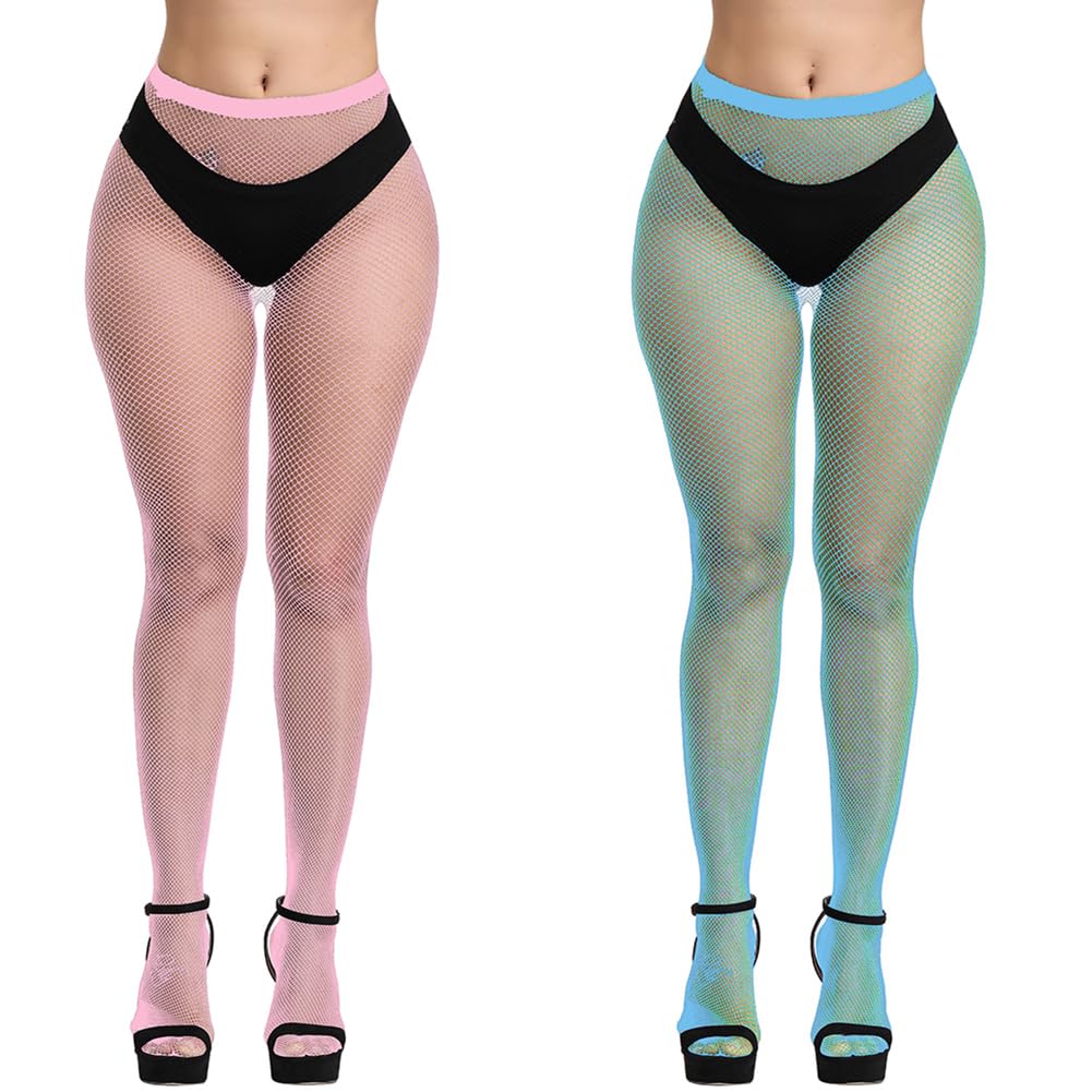 Fishnet Stockings Womens High Waist Tights Sexy Sheer Mesh Pantyhose