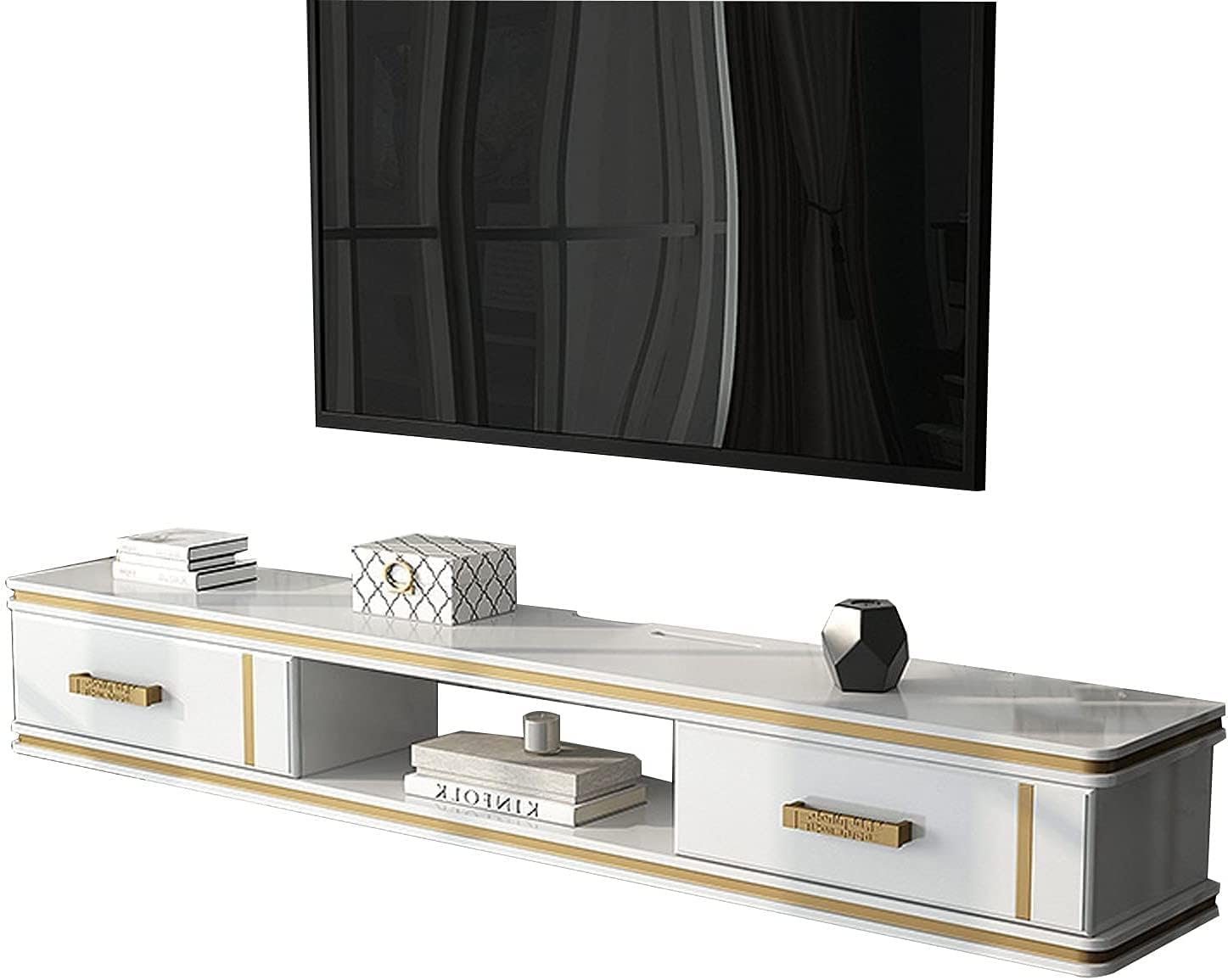 NERDOH Floating Tv Stand, WallMounted Tv Storage