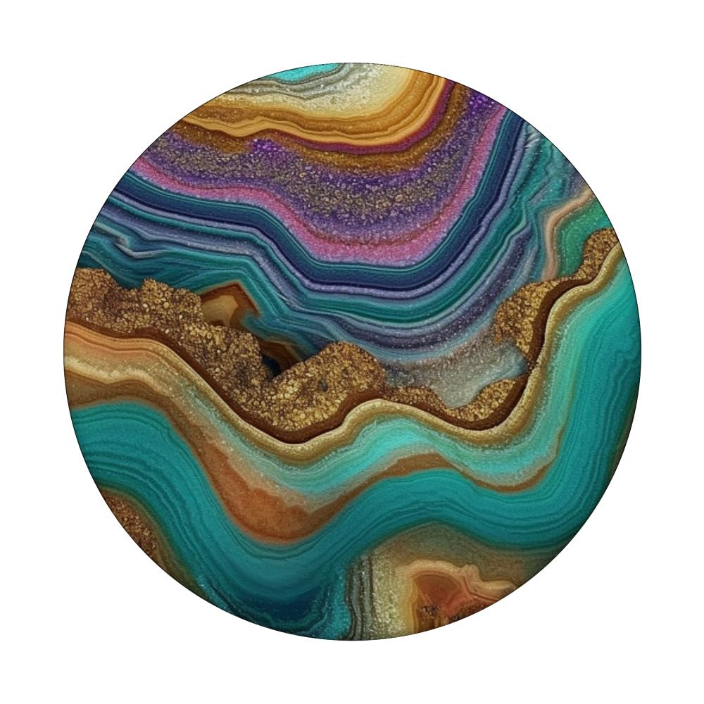 Blue Green Purple Abstract Art PopSockets PopGrip: Extendable Base And Grip For Mobile Phones/Tablets With Interchangeable Top 1 thumbnail image