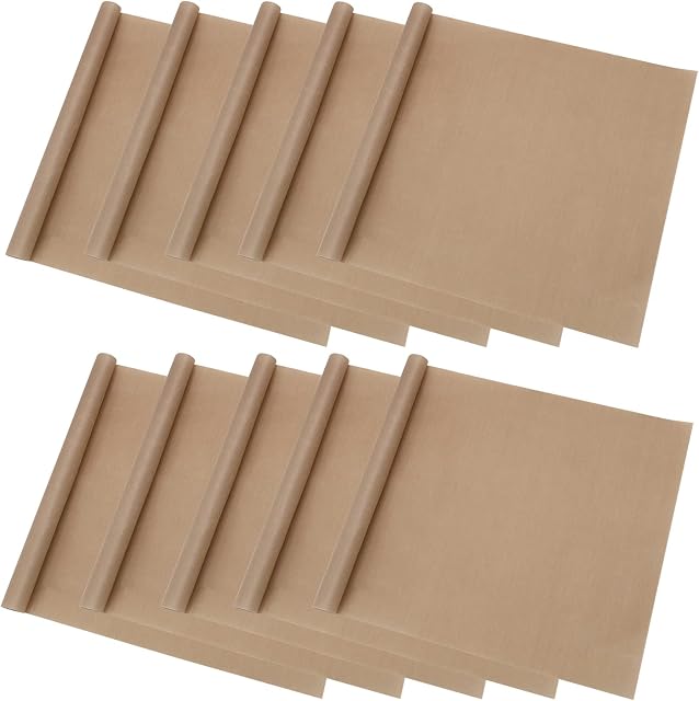YQL 10PCS Teflon Baking Sheet, 30X40cm Reusable Non Stick Oven Liner for BBQ Baking Cooking Heat Transfer, Up to 270°C Heat Resistance