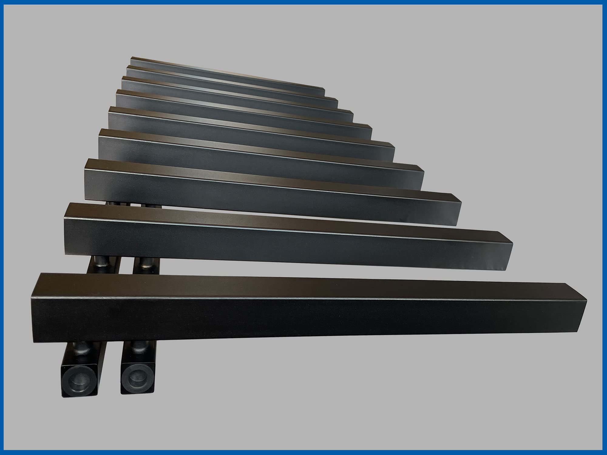 Termoarredo EFTALIA 1245 x 600 mm, nero antracite, con valvola termostatica