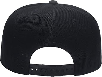 Custom Personalized Snapback Hat Cap Hip Hop Style Flat Bill Blank Solid Color Adjustable Size