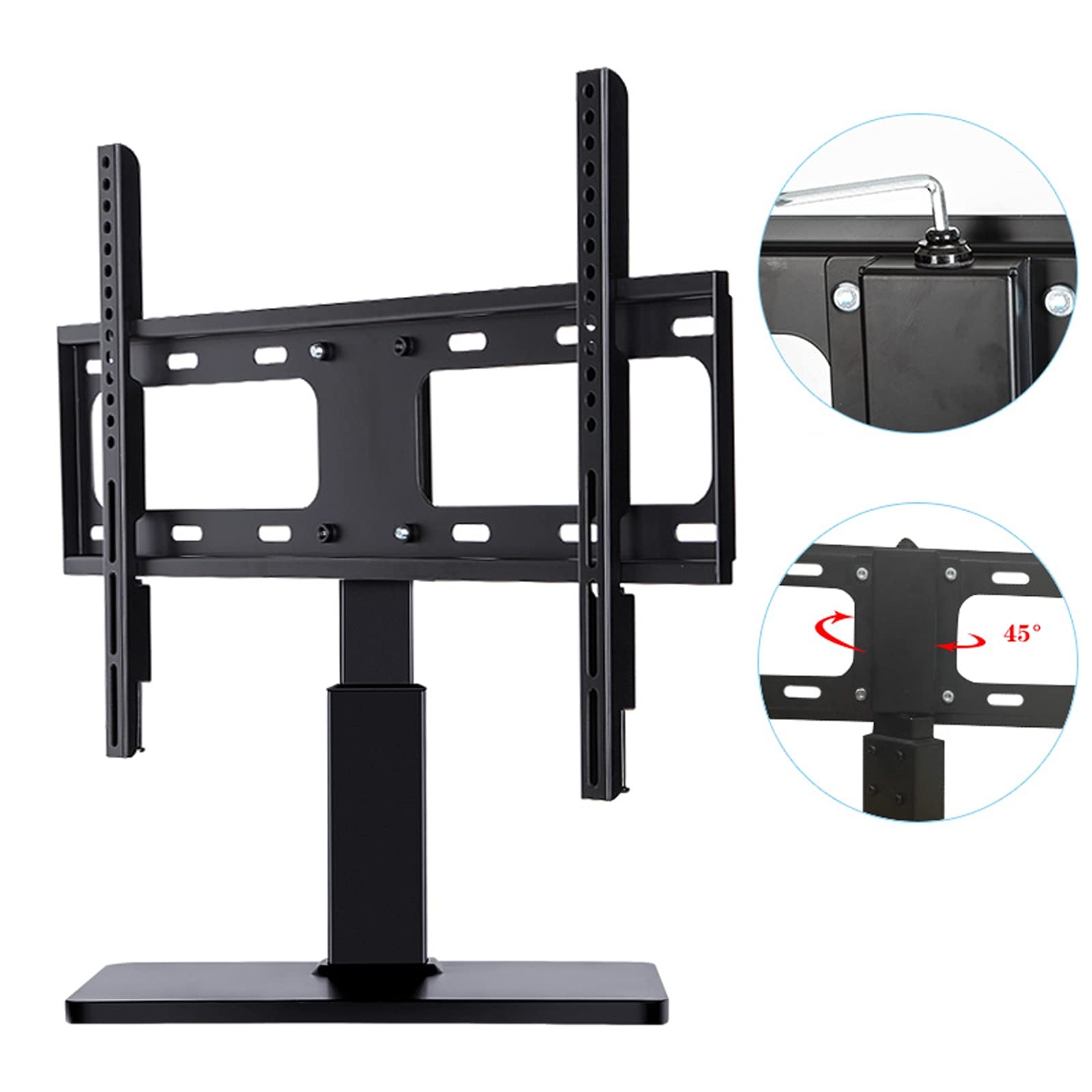 tv Stand TV BASE DESKTOP. LCD. Monitor Stand Universal Punch-Free TV Staffa rotante per la maggior parte dei TV a 32-70 pollici con max VESA 60. 0x400mm, supporta fino a 99 libbre .per casa, ufficio