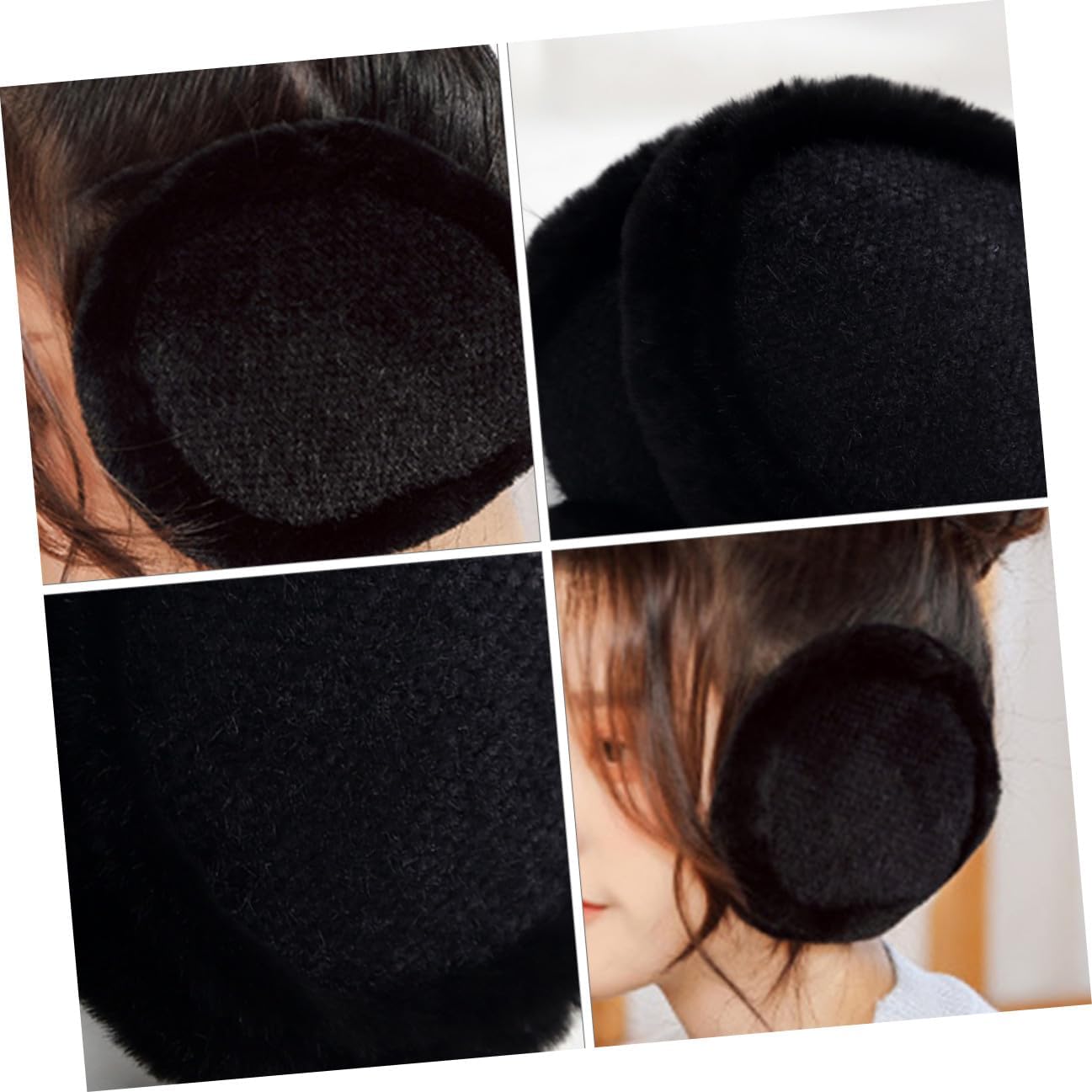 Winter Earmuffs Plush Ear Warmers Foldable Windproof Ear Covers for Men and Women Cold Weather Outdoor Use
