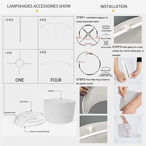 Miniatura 7 de Yzaoxia Lámpara de mesa con estampado de murciélagos morados, pantalla de repuesto para lámpara de escritorio, pantalla de Halloween, cubierta de