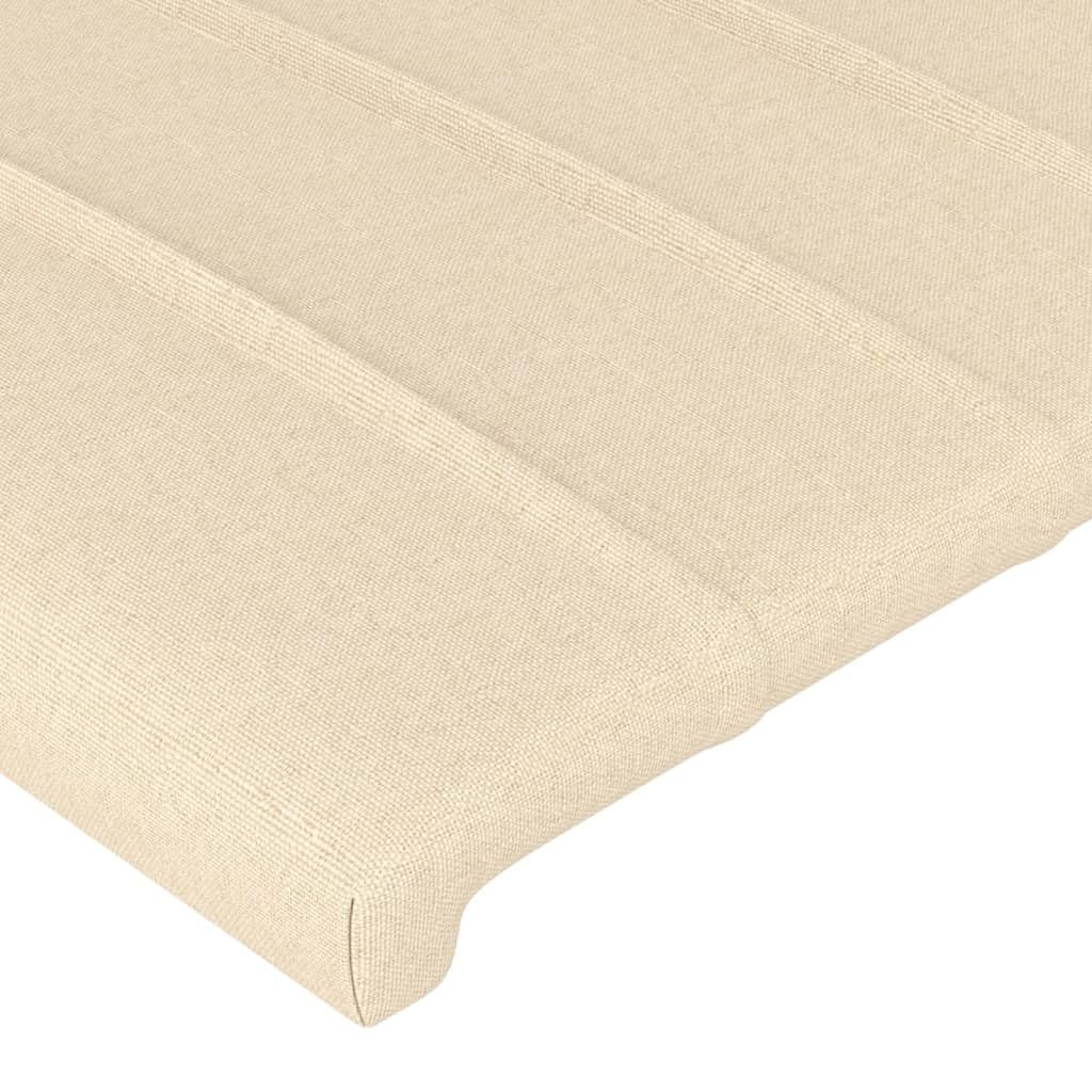 Cabecero de cama con orejas, color crema, 93 x 23 x (78/88) cm, altura ajustable, patas de madera, para dormitorio, apartamento, funda transpirable, cabecero tapizado moderno