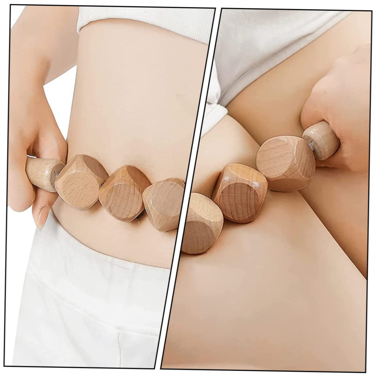 Masajeadores Musculares Manuales 2 Piezas de Madera para Masaje Corporal | Uso en Casa, Formato Varillas, para Yoga y Relajación, Apto para Adultos Mayores y Aficionados al Fitness