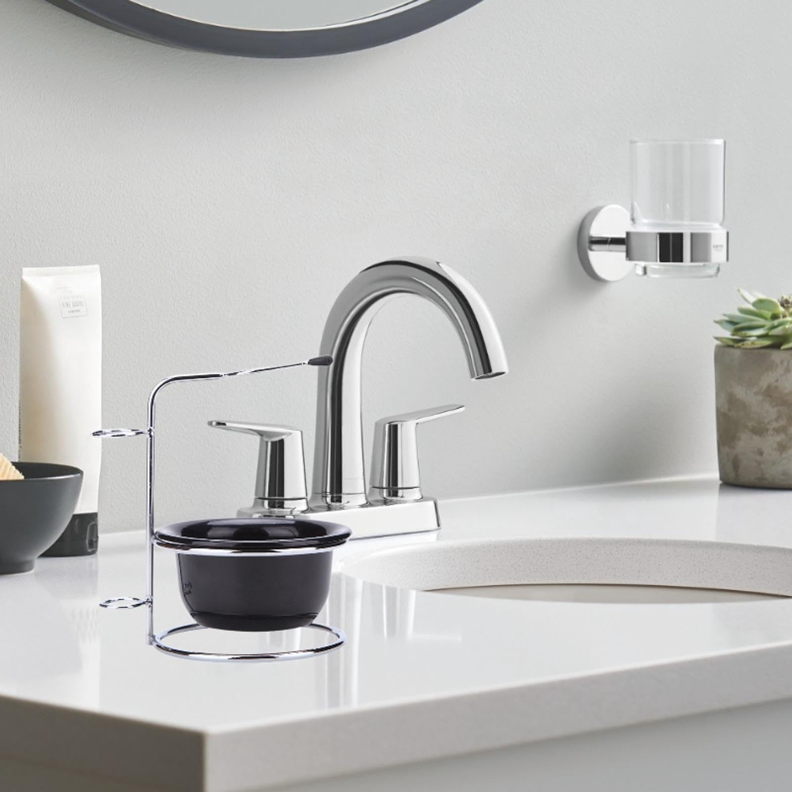 Kokiya Shaving Bowl Stainless Steel,Shaving Mug,Portable,for Wet Shave,Easy to Lather,Shave Soap Cup,Metal Soap Mug Bowl,for Father, black