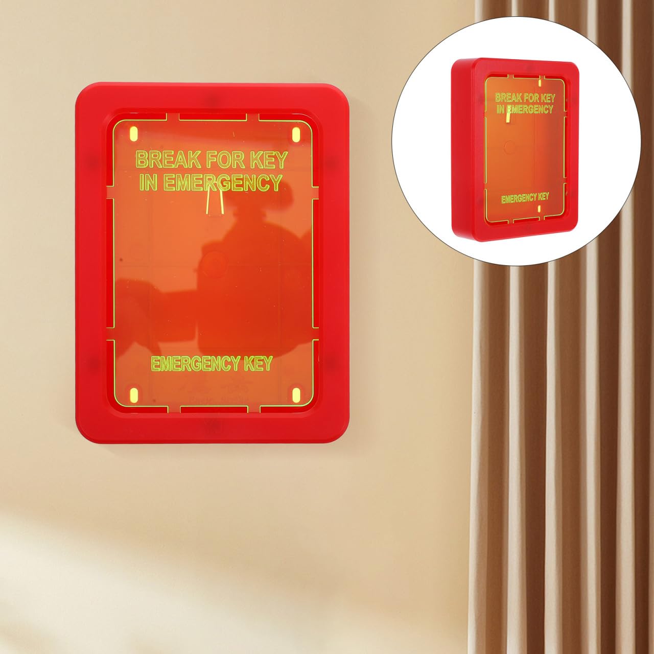 HOMSFOU Caja De Llaves De Emergencia Montada En La Pared Con Cerradura Organizador Multifuncional Para Hogar Y Oficina Armario Seguro Para Almacenamiento De Llaves Y Tarjetas 6.37X4.80X1.37In