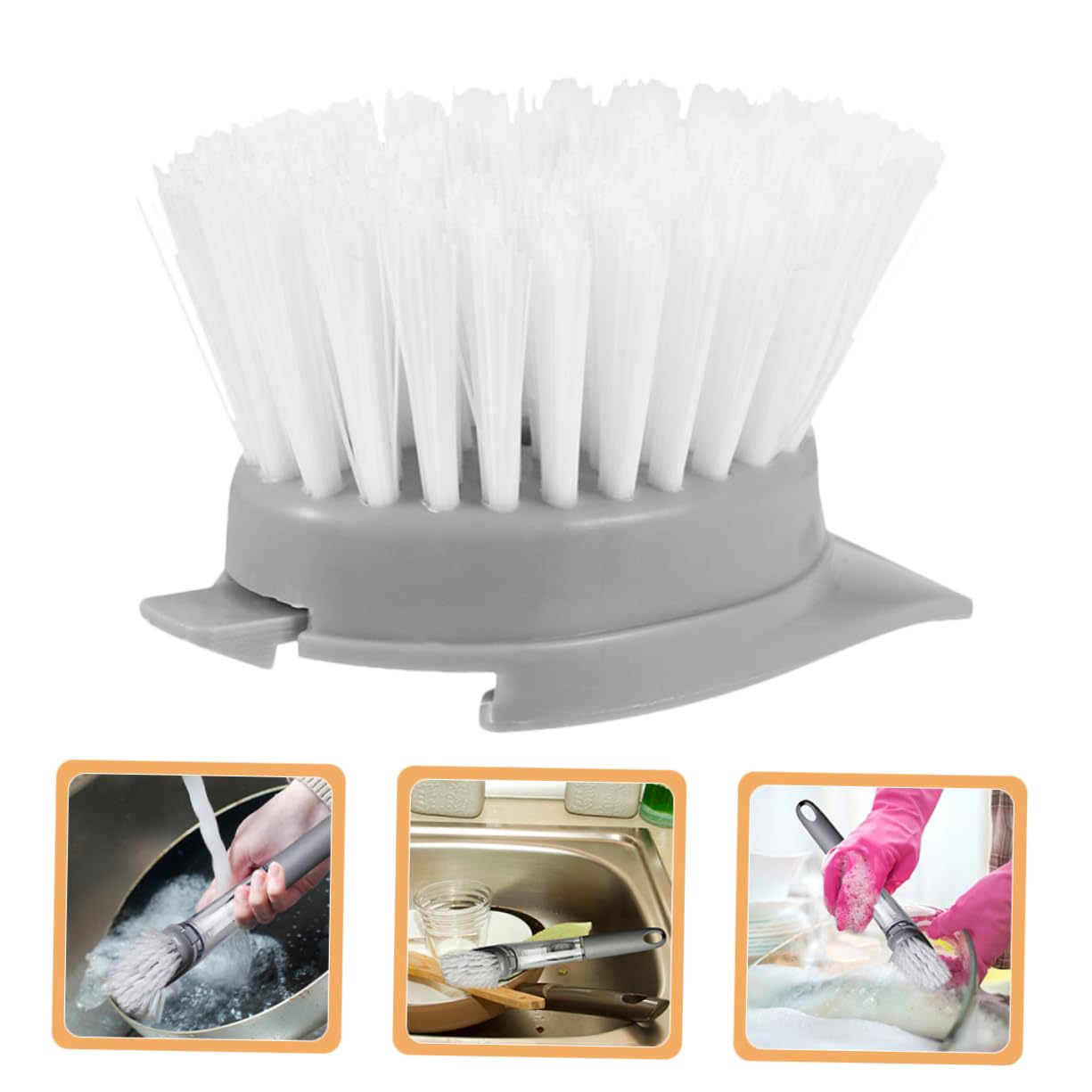 FRCOLOR 20piezas Cabezas De Cepillo De Limpieza para Cocina Recambios De Cepillo para Fregar Utensilios para Platos y Sartenes