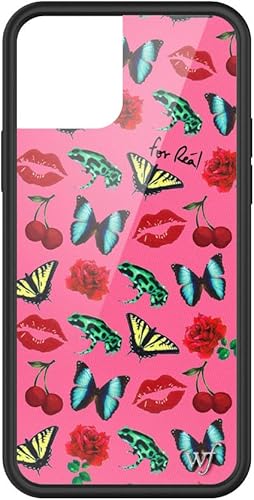 Wildflower Fundas Realisation Par x Devon Lee Carlson Funda, compatible con Apple iPhone 1212 Pro Rojo, Frogs, Collab Protector negro